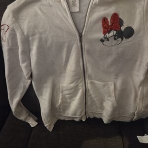 Disney White and Red Minnie Mouse Sweater